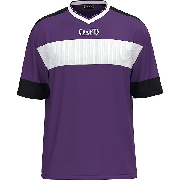 Jako Club 92 Maillot À Manches Courtes Hommes - Mauve / Blanc / Noir