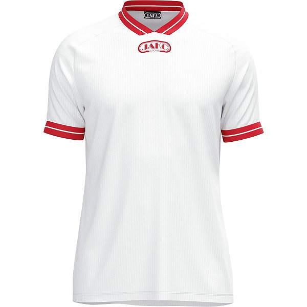 Jako Retro Maillot À Manches Courtes Hommes - Blanc / Rouge