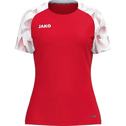Jako Sonic T-Shirt Dames - Rood / Wit