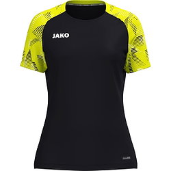 Jako Sonic T-Shirt Dames - Zwart / Fluogeel