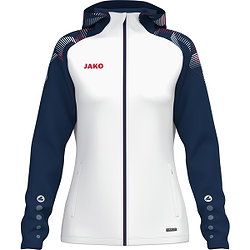 Jako Sonic Hoodie Dames - Wit / Marine / Rood