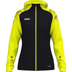 Jako Sonic Sweat À Capuche Femmes - Noir / Jaune Fluo