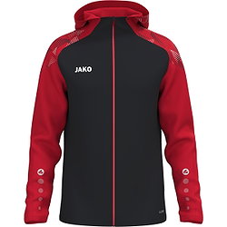 Jako Sonic Hoodie Heren - Zwart / Rood