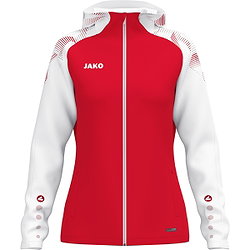 Jako Sonic Hoodie Dames - Rood / Wit