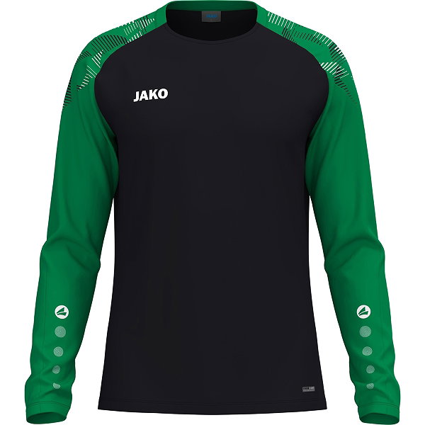 Jako Sonic Longsleeve Hommes - Noir / Vert
