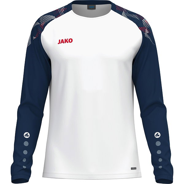 Jako Sonic Longsleeve Kinder - Weiß / Marine / Rot