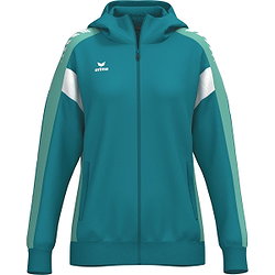 Erima Celebrate 125 Trainingsjack Met Capuchon Dames - Tahitian Blue / Mintgroen