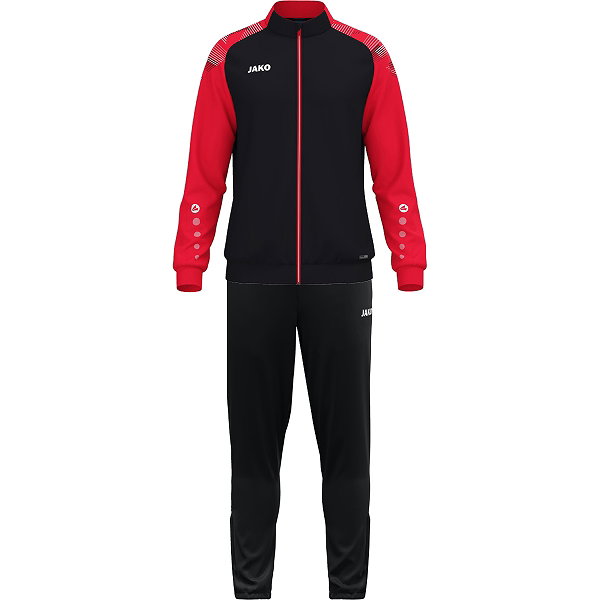 Jako Sonic Trainingsanzug Polyester Herren - Schwarz / Rot