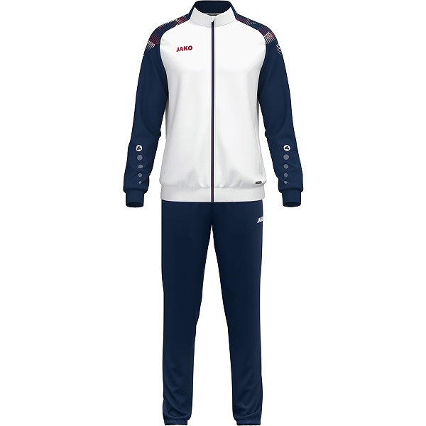 Jako Sonic Trainingsanzug Polyester Herren - Weiß / Marine / Rot