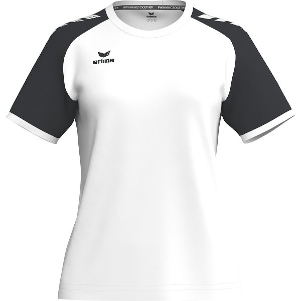Erima Wings Shirt Korte Mouw Dames - Wit / Zwart