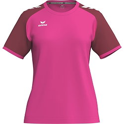 Erima Wings Maillot À Manches Courtes Femmes - Pink Glo / Bordeaux