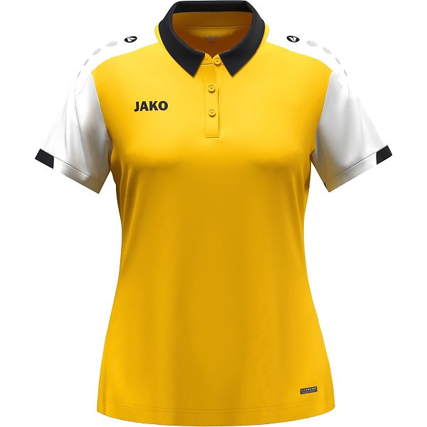 Jako Dynamic Polo Femmes - Jaune / Blanc / Noir