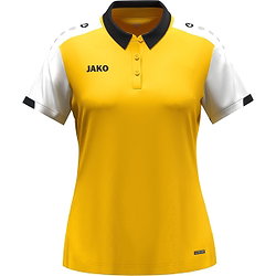 Jako Dynamic Polo Femmes - Jaune / Blanc / Noir