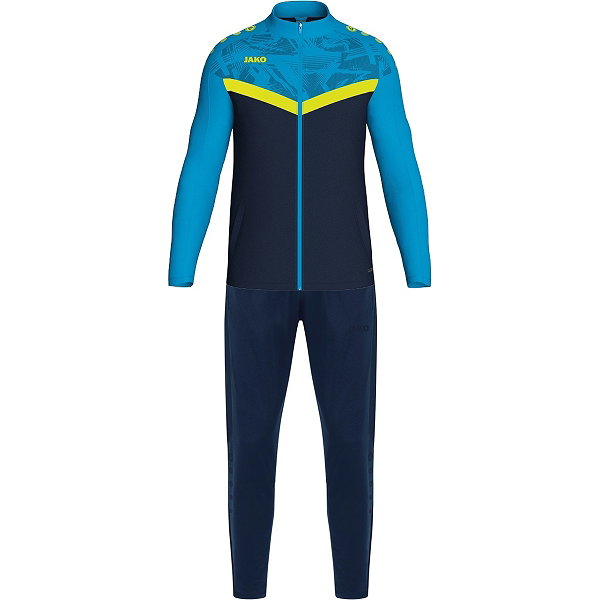 Jako Iconic Survêtement Polyester Enfants - Marine / Bleu Jako / Jaune Fluo