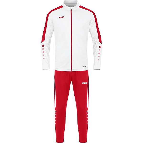 Jako Power Trainingsanzug Polyester Kinder - Weiß / Rot