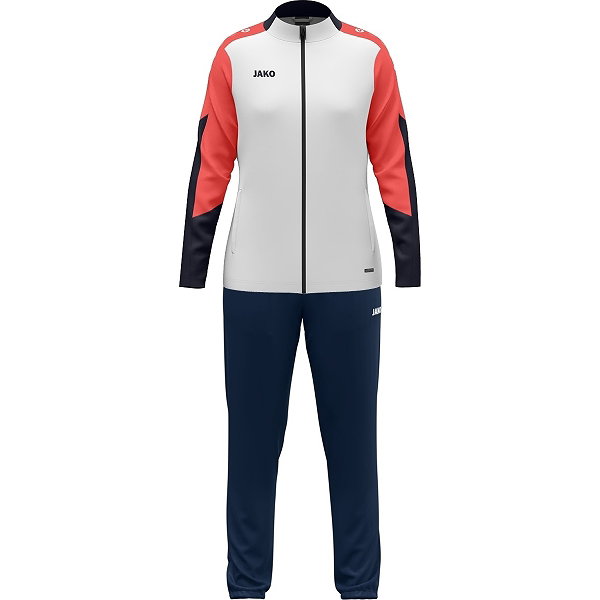 Jako Dynamic Trainingsanzug Polyester Damen - Weiß / Koralle / Marine