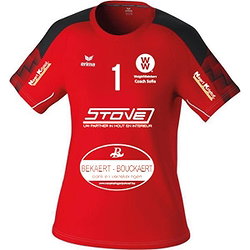 Erima Evo Star T-Shirt Dames - Rood / Zwart