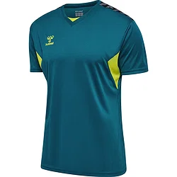 Hummel Authentic Maillot Manches Courtes Hommes - Blue Coral / Sulpur Spring