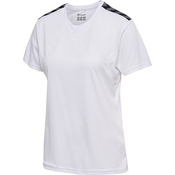 Hummel Authentic Maillot Manches Courtes Femmes - Blanc / Noir