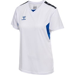 Présentation: Hummel Authentic Maillot Manches Courtes Femmes - Blanc / Royal