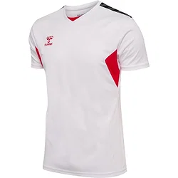 Hummel Authentic Maillot Manches Courtes Hommes - Blanc / Rouge