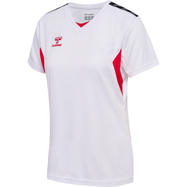Hummel Authentic Maillot Manches Courtes Femmes - Blanc / Rouge