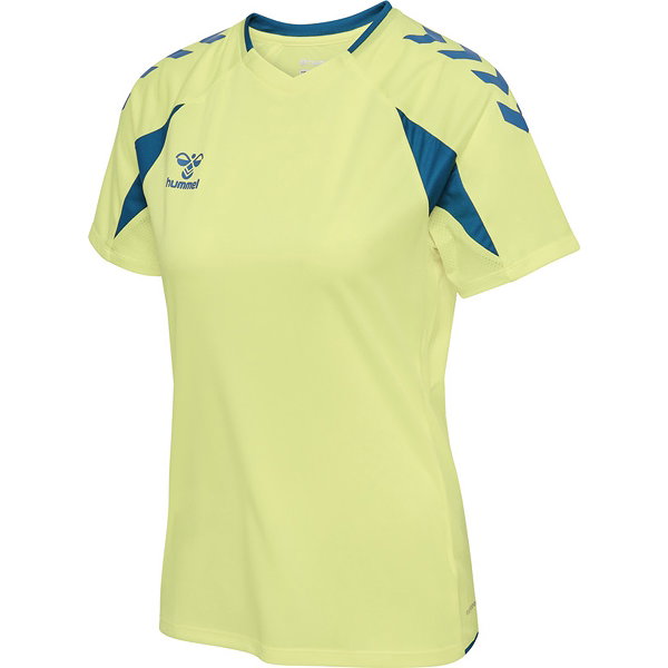 Hummel Core 2.0 Maillot Manches Courtes Femmes - Pale Lime Yellow / Celestial