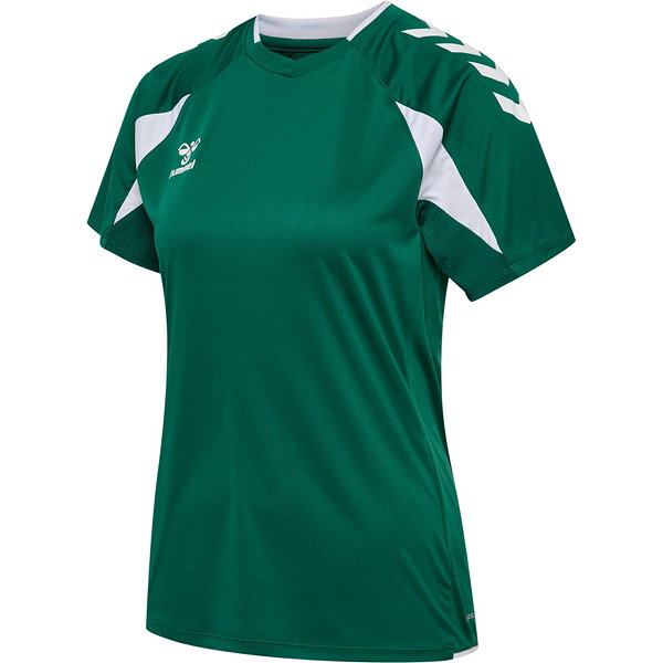 Hummel Core 2.0 Maillot Manches Courtes Femmes - Vert Foncé / Blanc