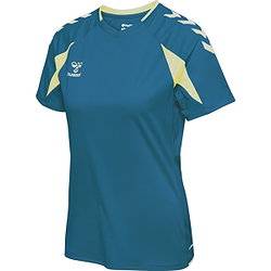 Hummel Core 2.0 Shirt Korte Mouw Dames - Celestial / Pale Lime Yellow