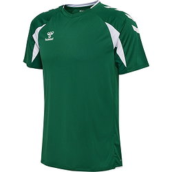 Hummel Core 2.0 Shirt Korte Mouw Heren - Donkergroen / Wit
