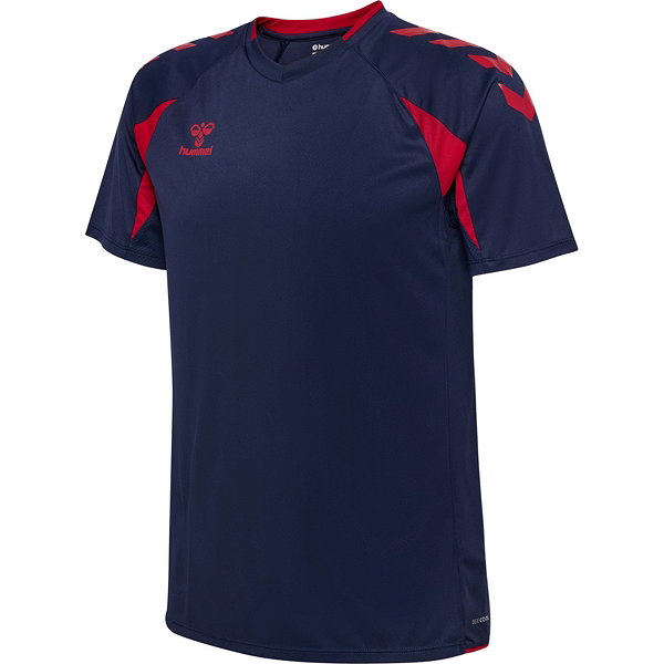 Hummel Core 2.0 Maillot Manches Courtes Hommes - Marine / Rouge