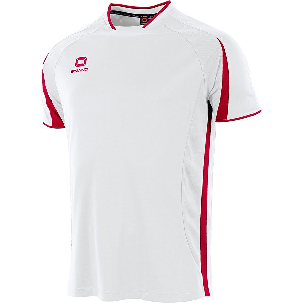 Stanno Unity Shirt Korte Mouw Heren - Wit / Rood