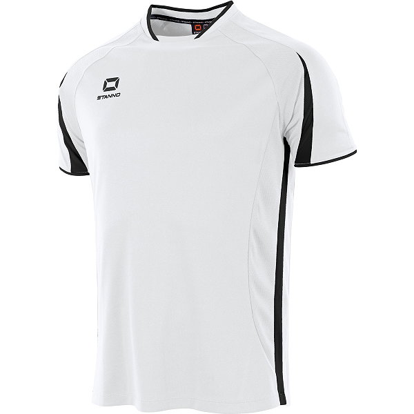 Stanno Unity Maillot Manches Courtes Enfants - Blanc / Noir