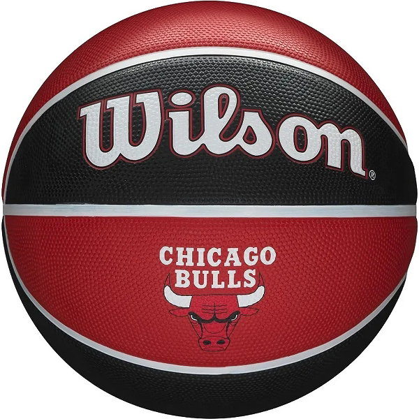 Wilson Nba Chicago Bulls (Size 7) Basketball - Schwarz / Rot