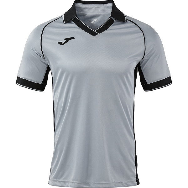 Joma Vintage Eco Retro Shirt Korte Mouw Heren - Lichtgrijs Gemeleerd / Zwart