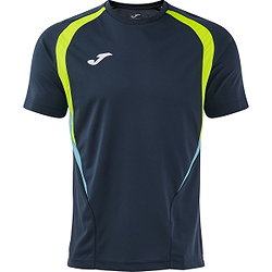 Joma Championship 20 Shirt Korte Mouw Heren - Marine / Fluogeel / Fluor Turquoise