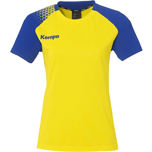Kempa Ambition 28 Maillot Manches Courtes Femmes - Lime Yellow / Royal