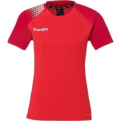 Présentation: Kempa Ambition 28 Maillot Manches Courtes Femmes - Rouge / Rouge Chili
