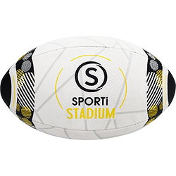 Teamswear Stadium (Size 4) Rugbyball - Weiß / Gelb