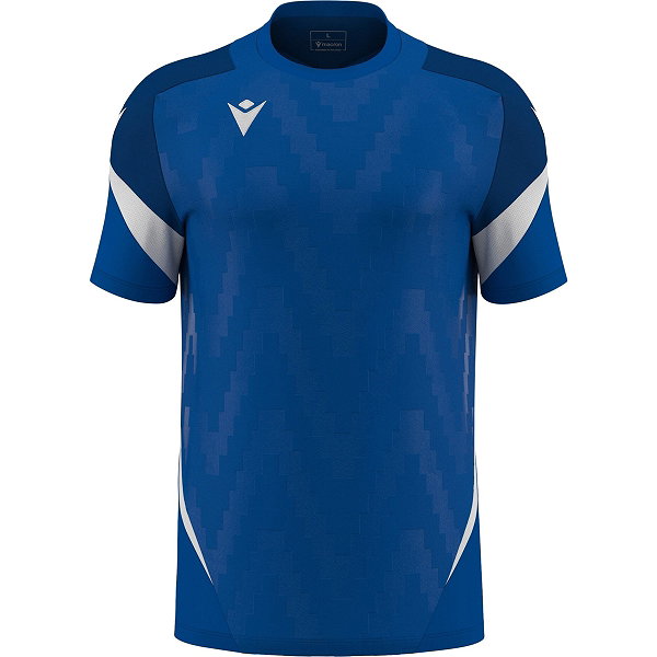 Macron Rising Totem Maillot Manches Courtes Hommes - Royal / Blanc