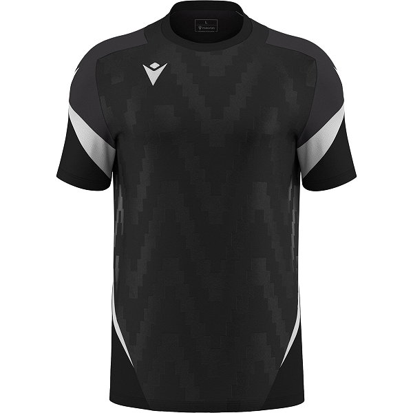 Macron Rising Totem Maillot Manches Courtes Hommes - Noir / Blanc