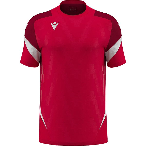 Macron Rising Totem Maillot Manches Courtes Enfants - Rouge / Blanc