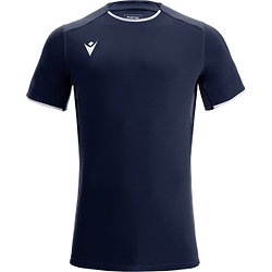 Macron Rhodium Eco Maillot Manches Courtes Hommes - Marine / Blanc