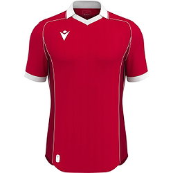 Macron Warden Eco Maillot Manches Courtes Hommes - Rouge / Blanc