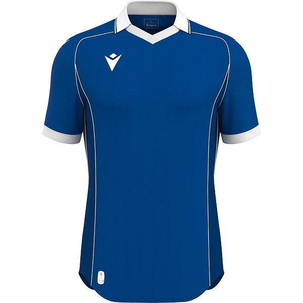 Macron Warden Eco Maillot Manches Courtes Hommes - Royal / Blanc