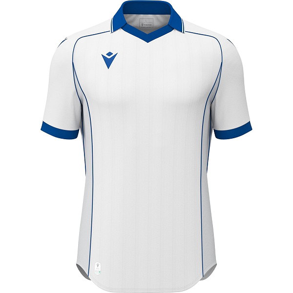 Macron Warden Eco Maillot Manches Courtes Enfants - Blanc / Royal