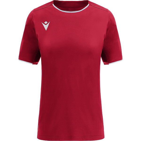 Macron Widia Eco Maillot Manches Courtes Femmes - Rouge / Blanc