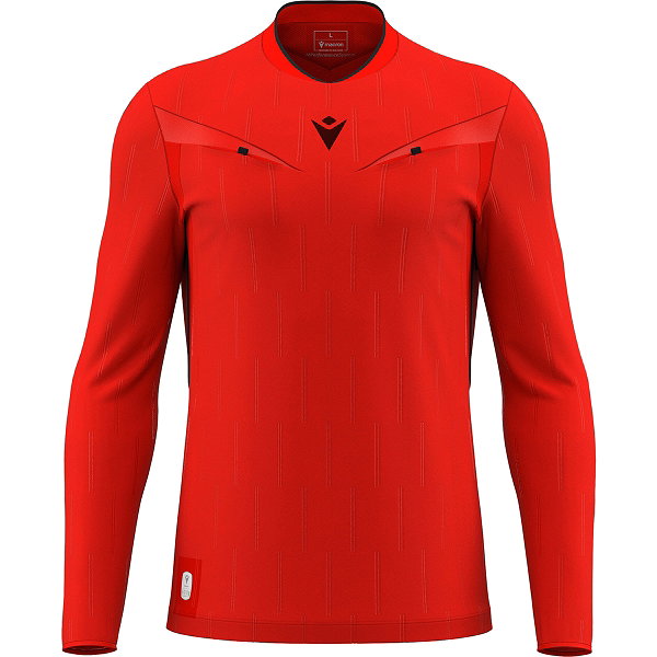Macron Mendez Eco Schiedsrichter Trikot La Herren - Neonrot / Schwarz
