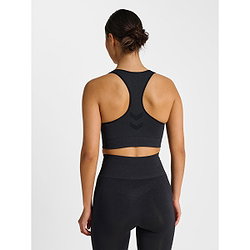 Vorschau: Hummel Seamless Sports Top Sport-Bh Damen - Schwarz