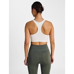 Vorschau: Hummel Seamless Sports Top Sport-Bh Damen - Weiß